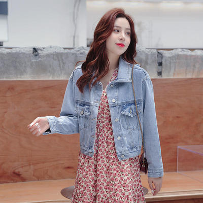 2020秋新款百搭韩版宽松牛仔上衣