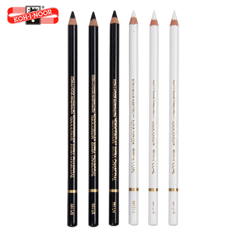 Cool Happy Entrance White Sketching High Light Pen White Black Sketch Pencil Brush Speed Writing Fine Art Supplies Professional Painting Tool Fine Arts Students Hand-painted Soft Medium Hard Carbon Pen