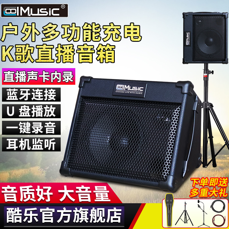 Cool music BP40 professional acoustic guitar speaker saxophone electronic organ outdoor performance singing electric blowpipe charging audio