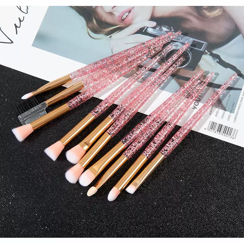 Глиттер 10 шт. милые розовые кисти для глаз Единорог подводка Eyeliner