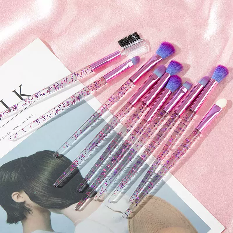 Глиттер 10 шт. милые розовые кисти для глаз Единорог подводка Eyeliner