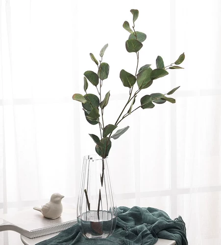 Свежие листья эвкалипта в скандинавском стиле с травой, искусственные цветы, украшение для гостиной, цветочный букет, набор