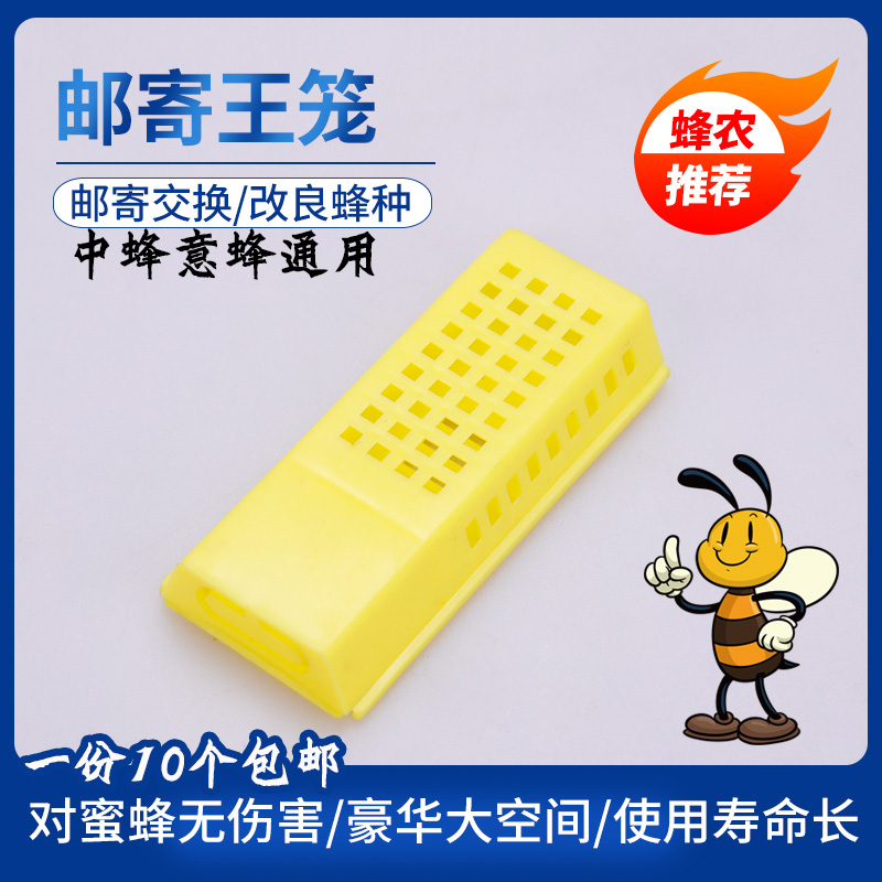 Bee prisoner king cage mail queen bee special double warehouse plastic king saver multi-function buckle queen bee cage beekeeping tool