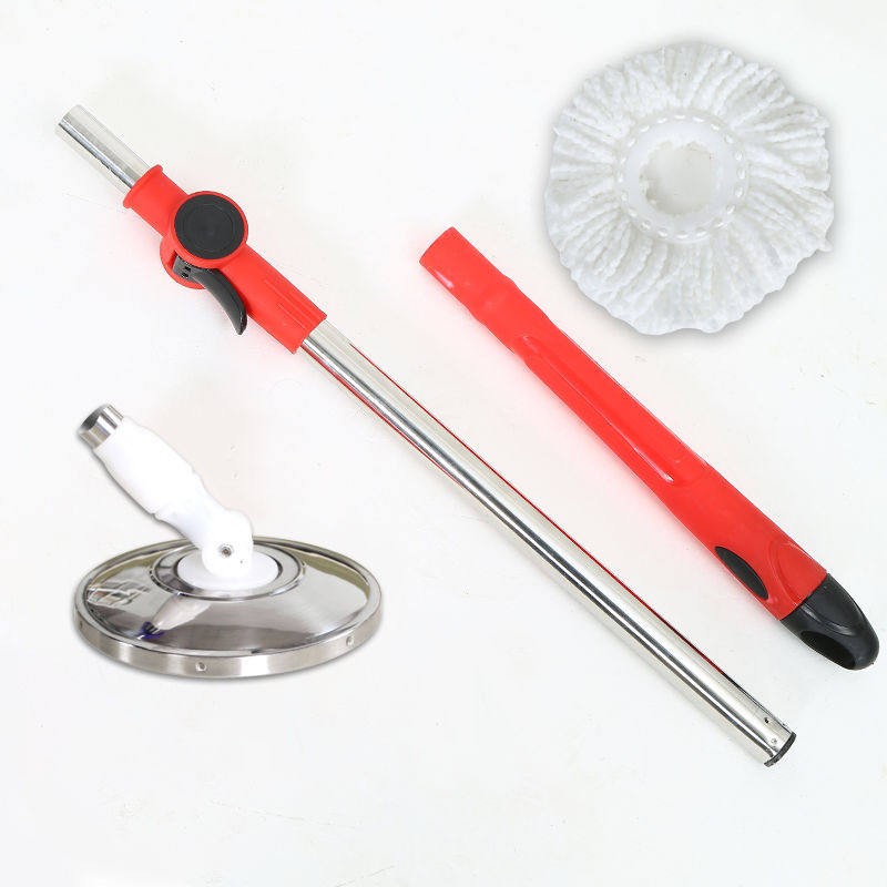 Mop rod without bucket mop disc mop head mop one-piece household accessories mop rod rotating universal single rod