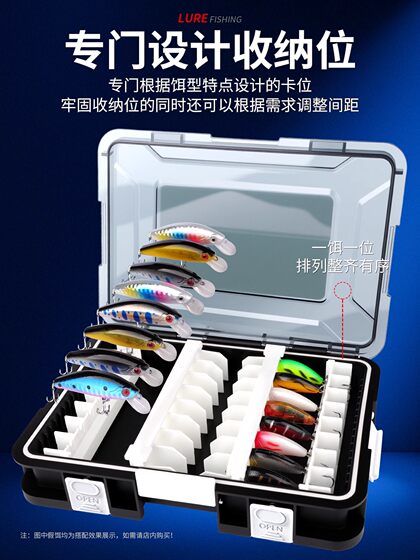 Lure Bait Box with Large Capacity for Accessories, Pencil Vib Sea Fishing Bait Box, Lure Box for Shiny Lures and Soft Baits