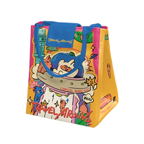 Cosmic wave cat co-branded lunch box bag insulated Japanese canvas portable lunch bag portable lunch bag for students and office workers