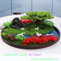 New Chinese turntable Pendulum Flowers Round Decorated Flowers handmade Bonsai Restaurant bunking-room View Hotel Dining Table Middle Hem