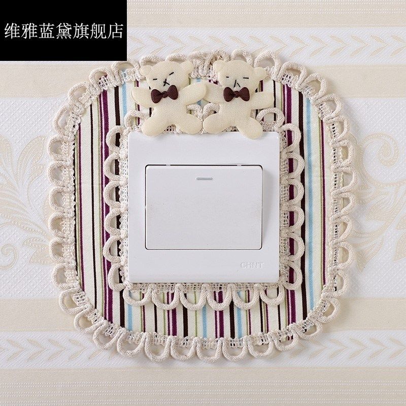 Switch Protective Sleeves Cloth Art Anti Dirty Wall Switch To Living-room Bedroom Home Decorative Lamp Socket Cover