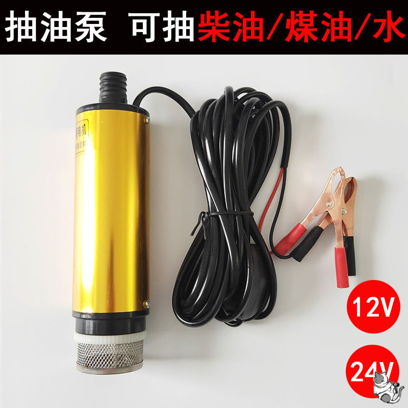 Ruoyan pumping pump 12V electric diesel pump Self-priming pump 24V clip-on cigarette lighter refueling gun pumping machine pumping
