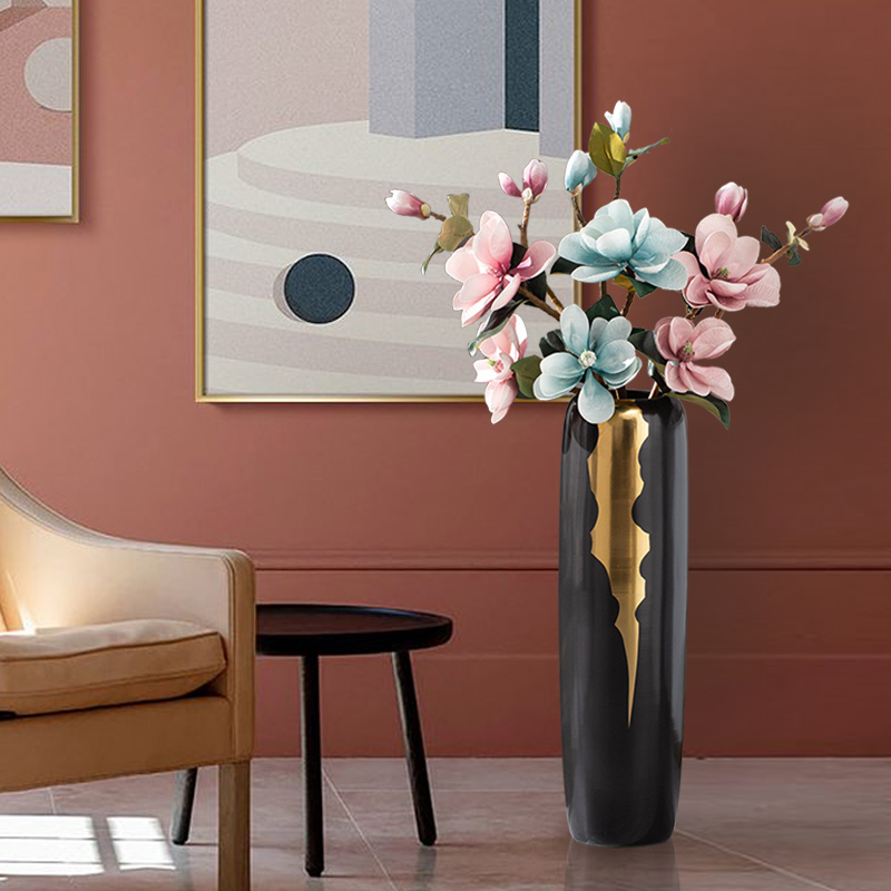 Jingdezhen Living-room Living Room Floor Vase Large ceramic drying flower decoration pendulum decoration minimalist flower arrangement