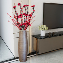Dried flower decoration ornaments floor vase large living room flower arrangement TV cabinet Long Branch large ceramic light luxury decoration high
