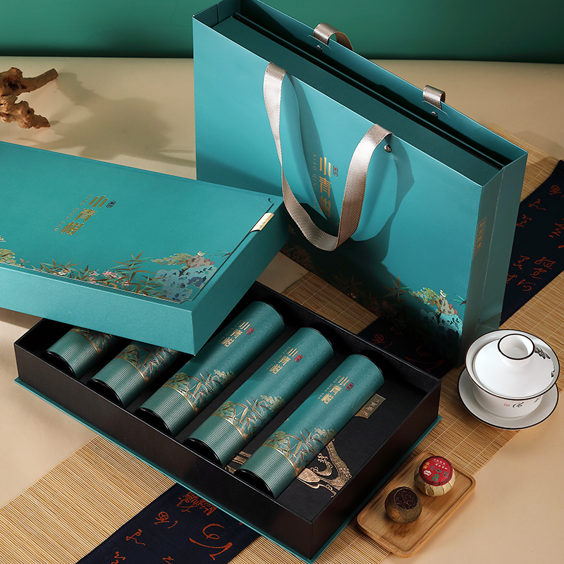Year Goods Delivery Courtesy Tea High-end Gift Box Dress Delivery Elder Generation Leaders New Will Small Green Citrus Peel Pu-erh Tea Leaf Gift Box Dress