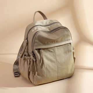 Solid Color Soft and Lightweight Pure Fabric Nylon Backpack Casual Commuting Lightweight Waterproof Oxford Cloth Backpack School Bag for Women