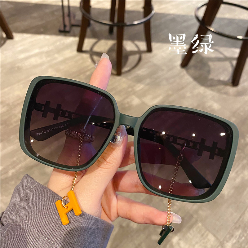 Chain Sunglasses Women 2022 New Wave Advanced Sensins Anti UV Polarized Sun Glasses Can Be Worthy Of Myopia