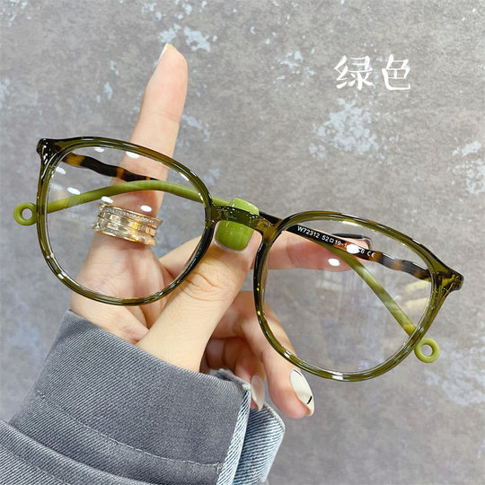 Зеленые ультралегкие очки для близорукости в круглой оправе для женщин, можно установить линзы с высокой степенью коррекции, профессиональные оправы для очков для мужчин, художественные, модные, ретро.