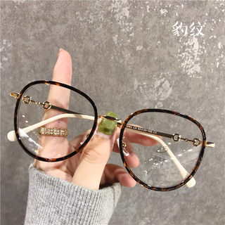 Leopard Print Prescription Eyeglass Frames for Women, Can Be Fitted with Prescription Lenses, Korean Style Trendy Internet Celebrity Style, Retro Decorative Eyeglass Frames for Men