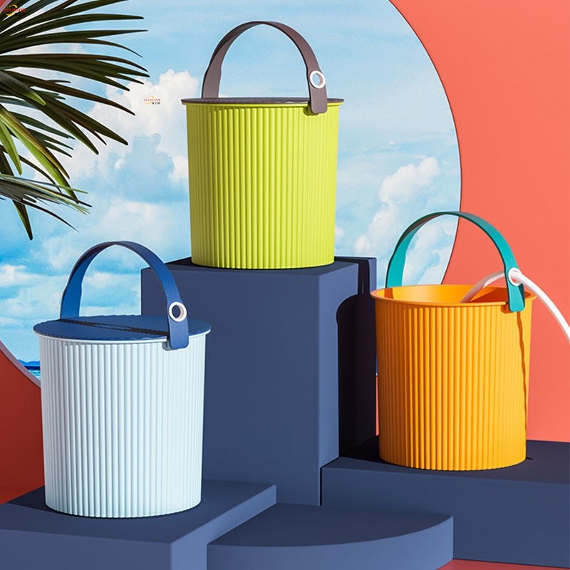 Bathroom shower Bathing Clothing Basket Plastic Bathing Basket available Bucket Laundry Bucket Home Dorm Room Multifunction Water Bucket
