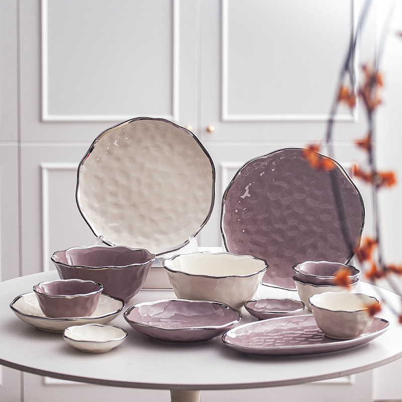 Sui Mu Tableware High-End Niche Bowl and Plate Set for Home Use 2025 New Model High-Value Bowls and Dishes for Housewarming Sui Mu Tableware High-End Niche Bowl and Plate Set for Home Use 2025 New Model High-Value Bowls and Dishes for Housewarming