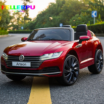FELLERPU Volkswagen empowers childrens electric cars with four wheels for bigot mens girls big toy cars