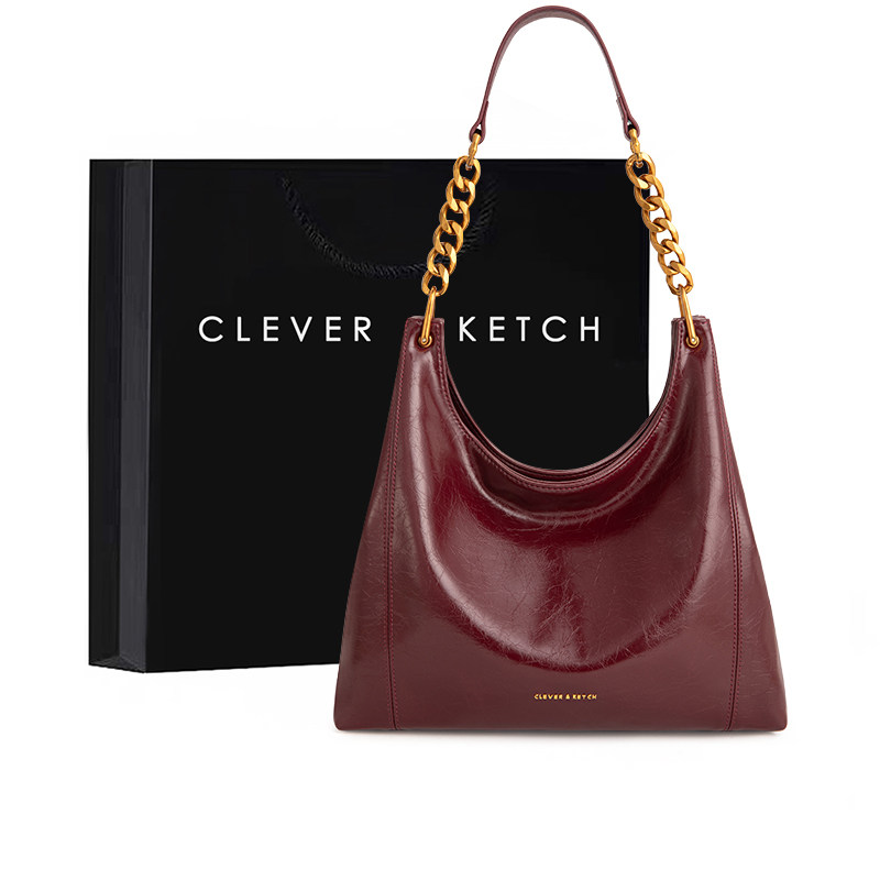 Женская сумка Clever&Ketch большой емкости для пригородных поездок на одно плечо, новинка 2026 года, нишевая ретро-сумка-мессенджер
