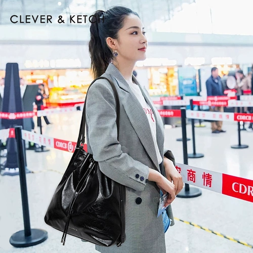 Clever&Ketch женская сумка-ведро большой вместимости, новинка 2025 года, простая и универсальная сумка через плечо на одно и двойное плечо