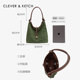 Clever&Ketch versatile retro armpit bag for women 2025 new fashion commuter bucket bag casual shoulder bag
