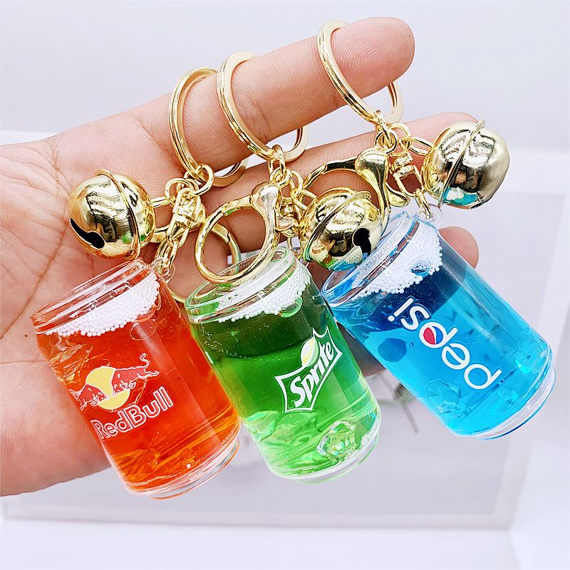 Creative Oil-Infused Ice Drink Cola Bottle Keychain, Girly Internet Celebrity Exquisite Liquid Pendant, Bag Charm for Women Creative Oil-Infused Ice Drink Cola Bottle Keychain, Girly Internet Celebrity Exquisite Liquid Pendant, Bag Charm for Women
