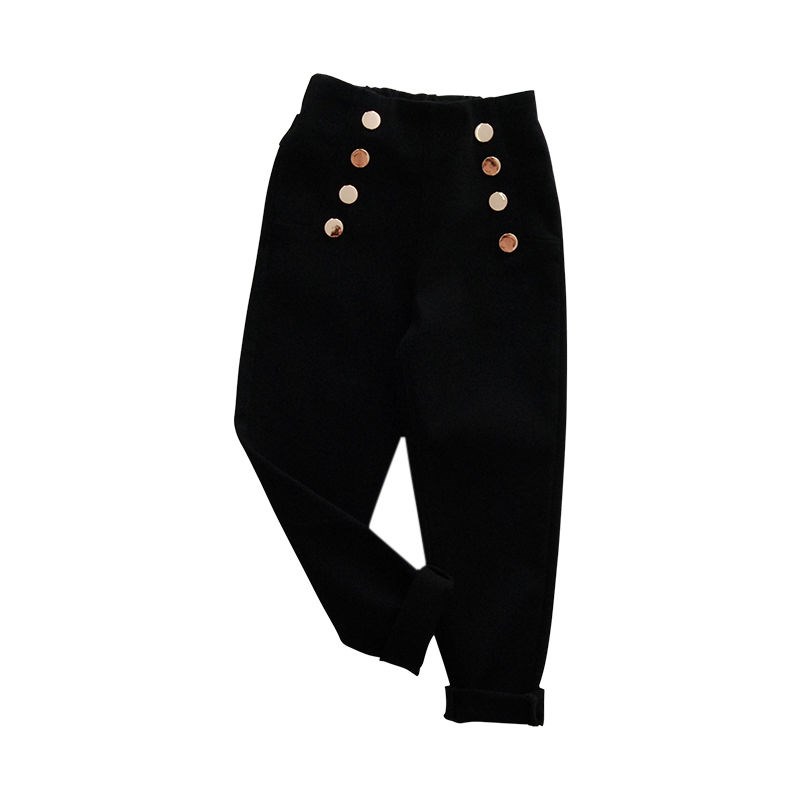Child Clothing Girl Inside Lap Pants Spring New Korean Version Narrow Tube Tight Fit Pants Autumn Winter Plus slim fit pencil pants elastic long pants
