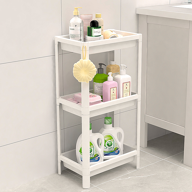 Bathroom Floor-Standing Storage Rack, Toilet Shower Room Gap Rack, Bathroom Bookshelf, Kitchen Storage Organizer