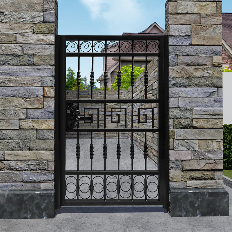 Iron door courtyard door European style simple iron door small single iron door villa door garden anti-theft double door custom