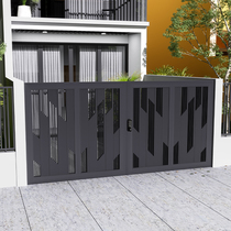 Villa Gate Aluminum Alloy Yard Gate Double Open Door Countryside Outdoor Patio Door Stainless Steel Electric Door Customisation