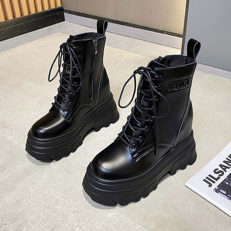 Inner Height-Increasing Short Boots, Height Increase of 11cm, Niche Martin Boots for Women, 2026 Autumn and Winter, Versatile, Slimming, Thick-Soled Single Boots for Petite Individuals Inner Height-Increasing Short Boots, Height Increase of 11cm, Niche Martin Boots for Women, 2026 Autumn and Winter, Versatile, Slimming, Thick-Soled Single Boots for Petite Individuals