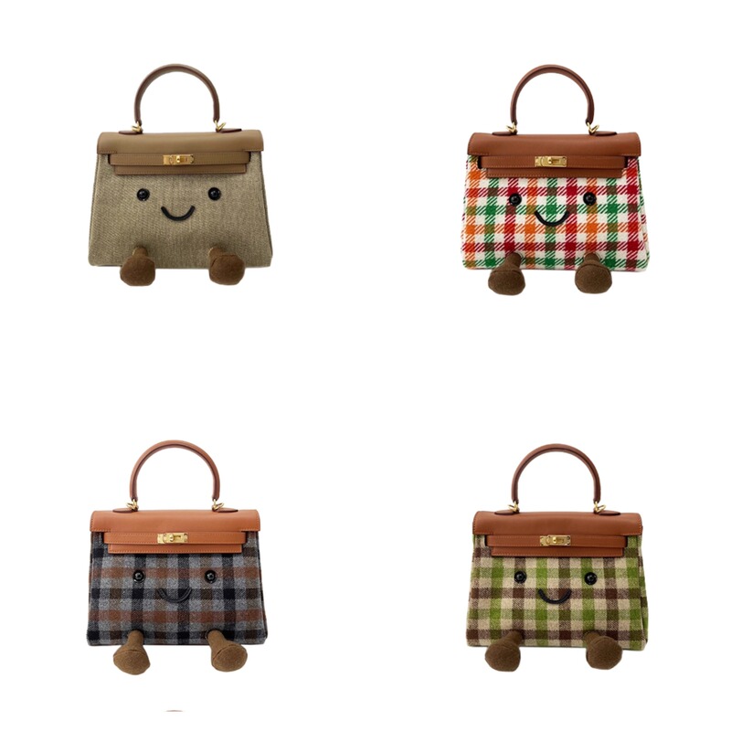 Niche Retro Kelly Single-Shoulder Crossbody Bag, Cute Cartoon Fashion Handbag