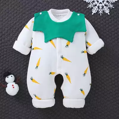 Newborn baby clothes jumpsuit open crotch spring and autumn winter clothes men and women baby winter cotton padded coat