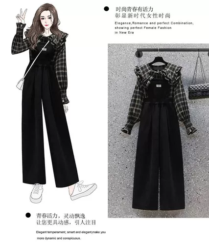 Комбинезон, комплект, демисезонный лонгслив, по фигуре, в западном стиле