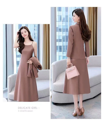 Костюм, летний комплект, платье, подходит для подростков, изысканный стиль