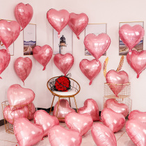 Aluminum film love balloon wedding wedding room decoration thickened explosion-proof heart-shaped balloon Wedding engagement birthday scene layout