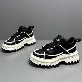 Thick-soled martin boots, fashionable velvet white men's shoes