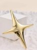 Silver Cross Star Metal Suit Brooch for Women, New Autumn Style, High-End Niche Design Starburst Pin, Trendy
