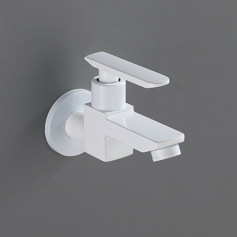 White Mop Pool Tap Into Wall Lengthened Single Cold Balcony Mop Pool 4 Points Balcony Anti Splash Gun Grey Black