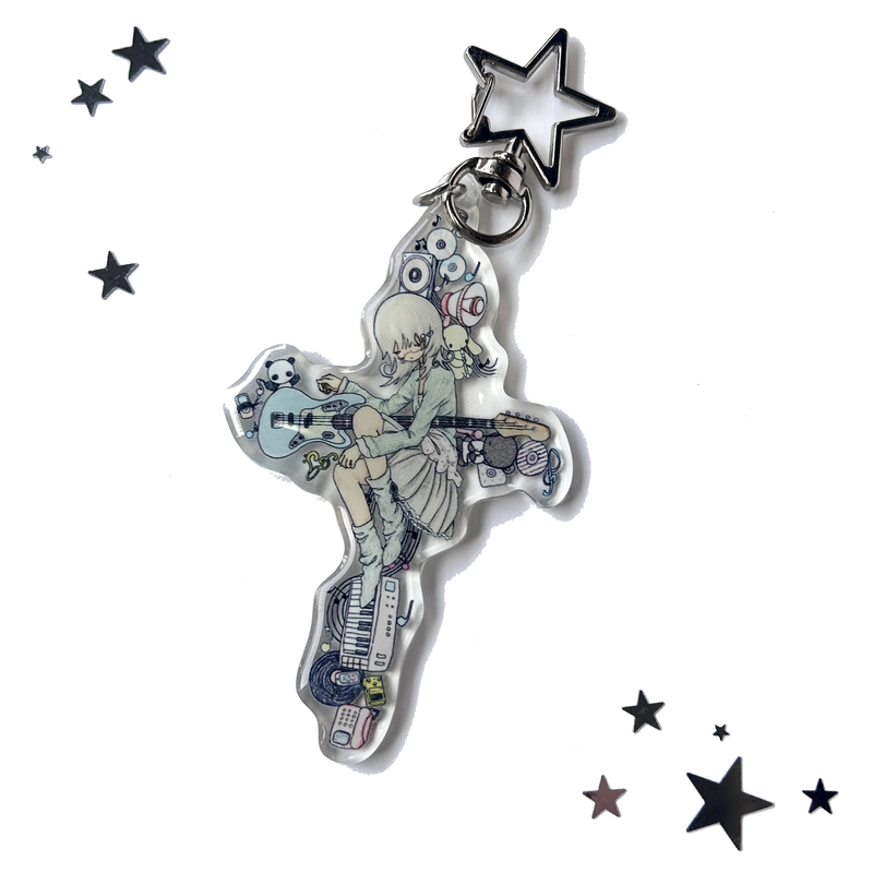 Dovnez* Double-Sided Epoxy Cross Keychain Original Bag Charm