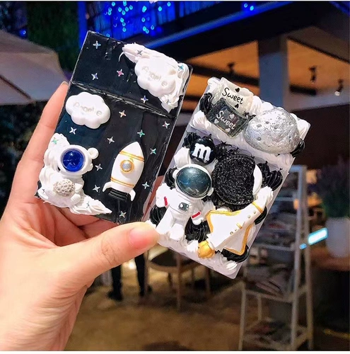 Кремовый креативный мультяшный милый портативный пластиковый портсигар ручной работы, подарок на день рождения