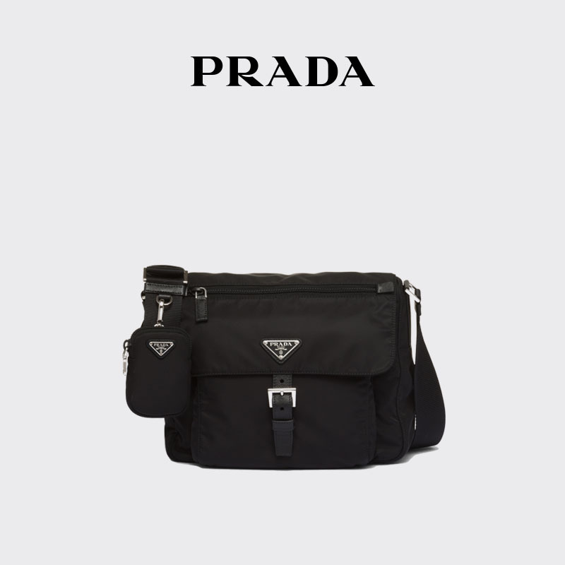 Prada Women's Vela Re-Nylon Shoulder Bag Crossbody Bag Prada Women's Vela Re-Nylon Shoulder Bag Crossbody Bag