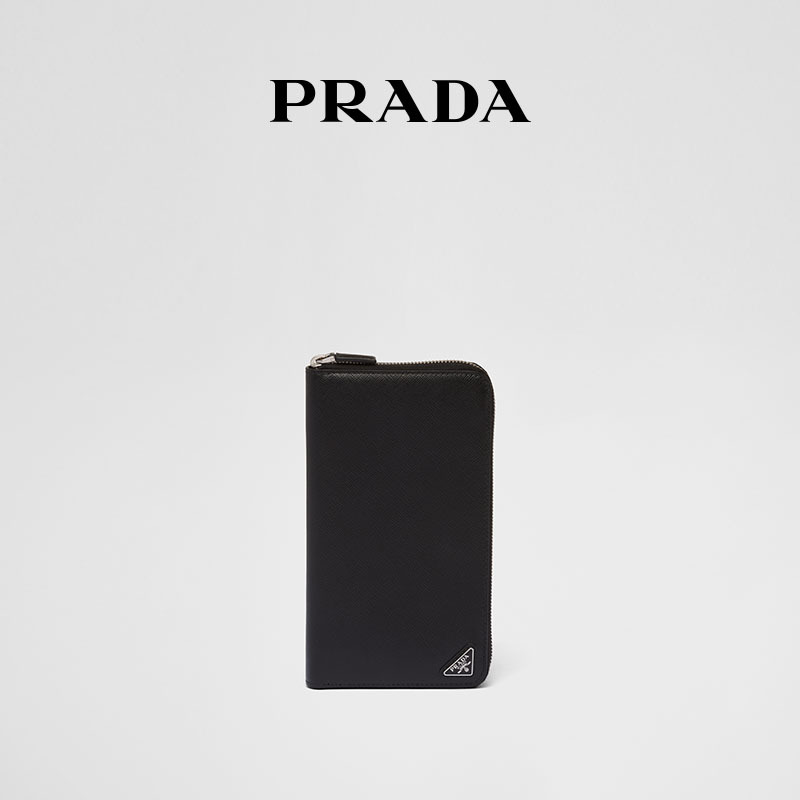 Prada Men's Cow Leather Long Wallet