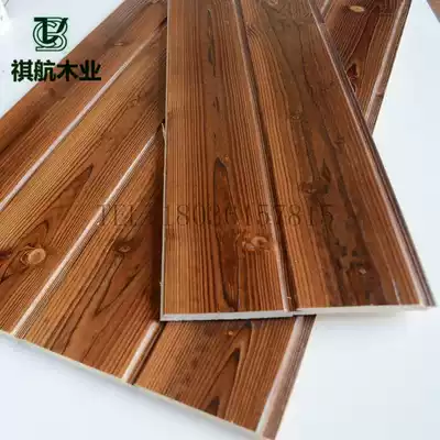Carbide Wood gusset plate paint-free sauna board retro balcony attic ceiling partition wall solid wood wall skirt Chinese style