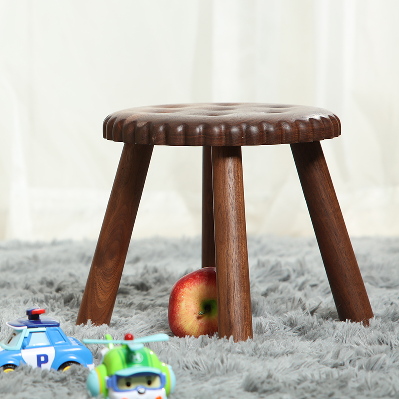 Black Walnuts Swap Shoes Stool Home Little Stool Children Play Stool Baby Cookie Stool) Little Ghostbuskers
