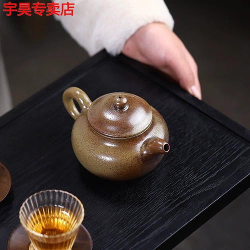 Chai -burning giln поворотная чайная чайная керамика падающая серая глазурь