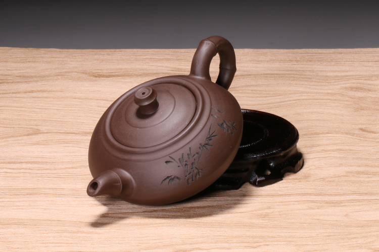 Yixing classic JingZhou undressed ore purple clay stone gourd ladle zisha teapot tea set (package mail)