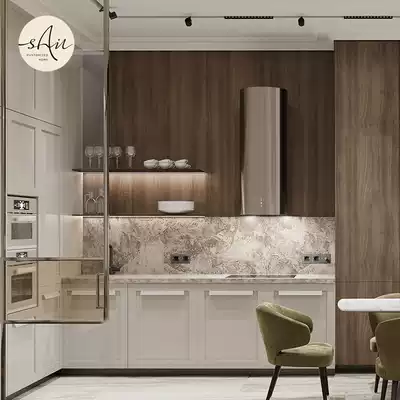 Xi'an overall cabinet customization Overall modern minimalist Nordic style kitchen overall cabinet customization Whole house custom design and decoration