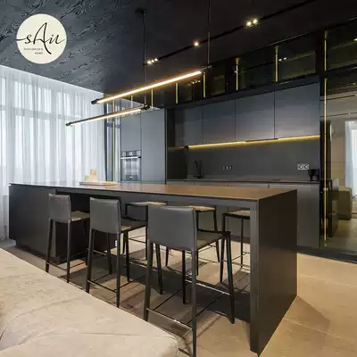 Creek Bank whole cabinet custom whole modern high grade gray kitchen open kitchen? Car custom-made whole house home